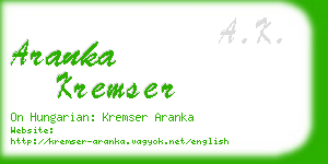 aranka kremser business card